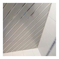 Раскладка ASN Албес суперхром в реечном потолке (фото в интерьере)