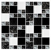 Мозаика белая,черная,платина 48*48/23*23