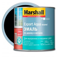 Эмаль Marshall Export Aqua черная полуматовая 0,5 л
