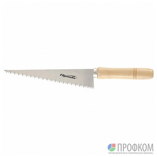 Ножовка по гипсокартону, 180 мм, дерев. рукоятка SPARTA